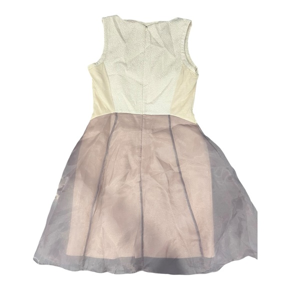 Reiss Adi Ribbon Double Skirt Dress Pink And Beige Size US 8 M.S.R.P 495.00 - Picture 5 of 12